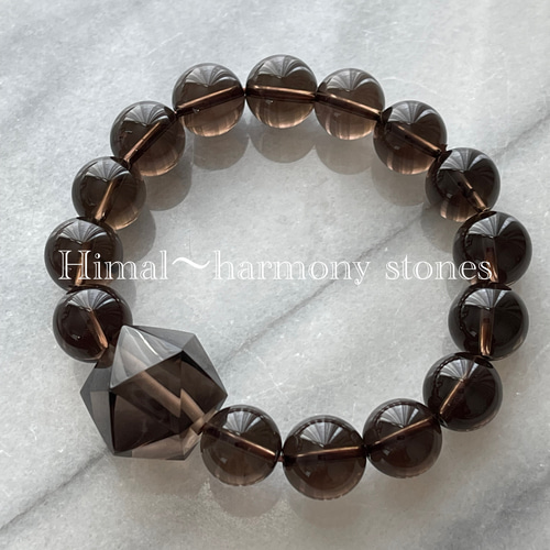1点物 ガウリシャンカール産スモーキークォーツブレス ブレスレット