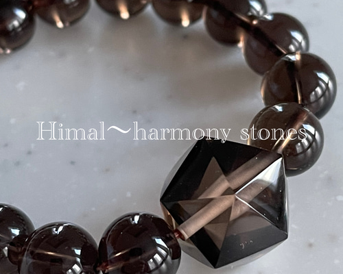 1点物 ガウリシャンカール産スモーキークォーツブレス ブレスレット