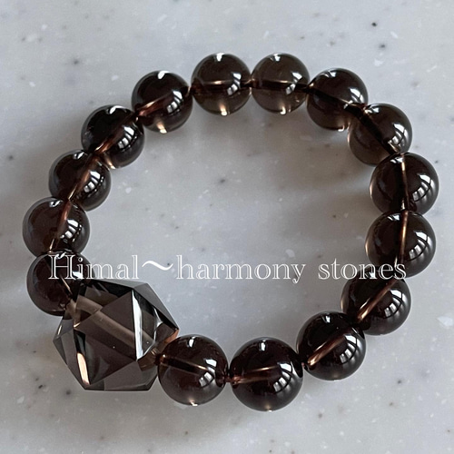 1点物 ガウリシャンカール産スモーキークォーツブレス ブレスレット