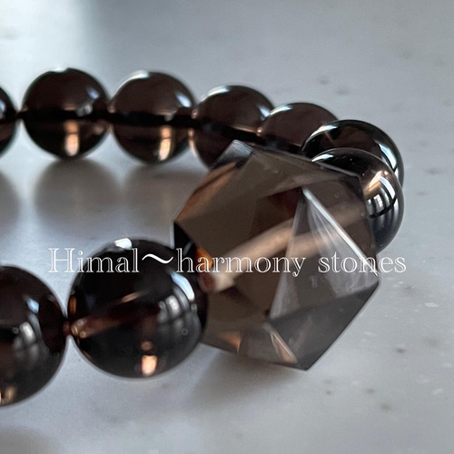 1点物 ガウリシャンカール産スモーキークォーツブレス ブレスレット