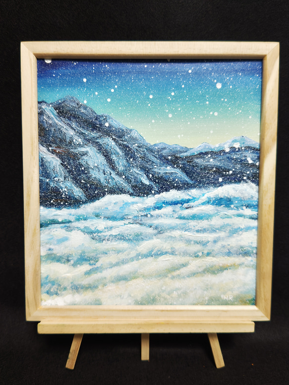 油絵 絵画 【朝焼けの雪と雲】 絵画 HR 通販 15100467|Creema 油絵 絵画 【朝焼けの雪と雲】 絵画 HR 通販 15100467|Creema