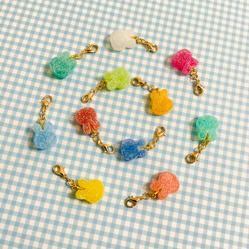 カラフル☆シュガーキャンディチャーム【プチ】 推し色 キーホルダー