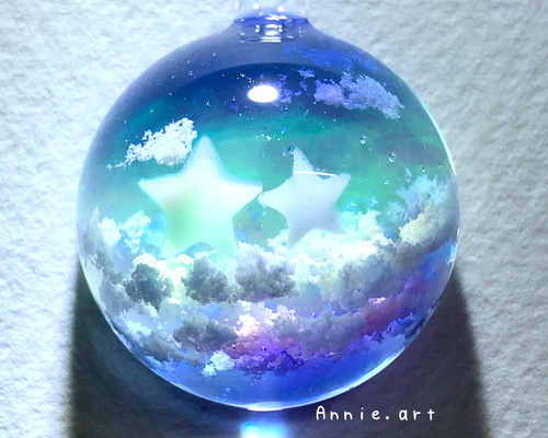 雪の夜空☆寄り添うネコ　他レジンキーホルダー計8点 雪の夜空☆寄り添うネコ 他レジンキーホルダー計8点