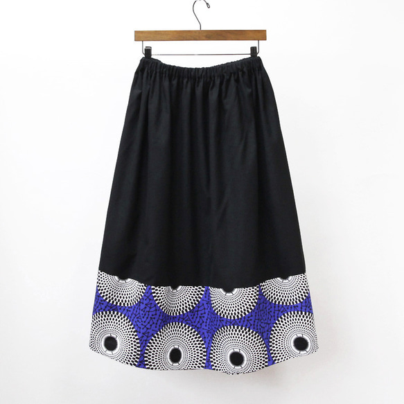 アフリカ布 × ビエラ スカート｜柔らかく優しい肌触り ロングスカート 4枚目の画像
