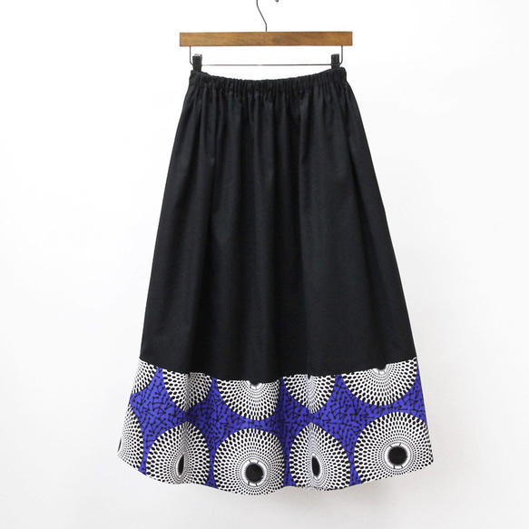 アフリカ布 × ビエラ スカート｜柔らかく優しい肌触り ロングスカート 5枚目の画像