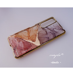 #farfalla 流動アートのスマホケース（iPhone/Android TPUバンパー ） 16枚目の画像