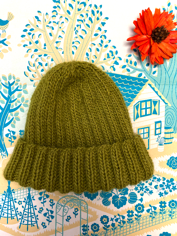 虜になるふわふわ若草色アルパカ混合ニット帽⭐︎フランスより送料無料