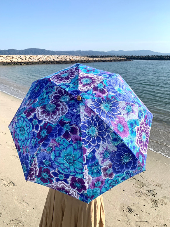 【✳︎数量限定✳︎花柄✳︎折りたたみ日傘】HiraTen parasol 16枚目の画像