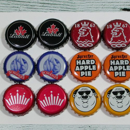 ♛世界のドリンク / ビール王冠キャップ12個セットBRC12-pair6 DIY