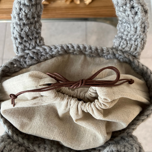 手編みニットバック トートバッグ bouquet d 