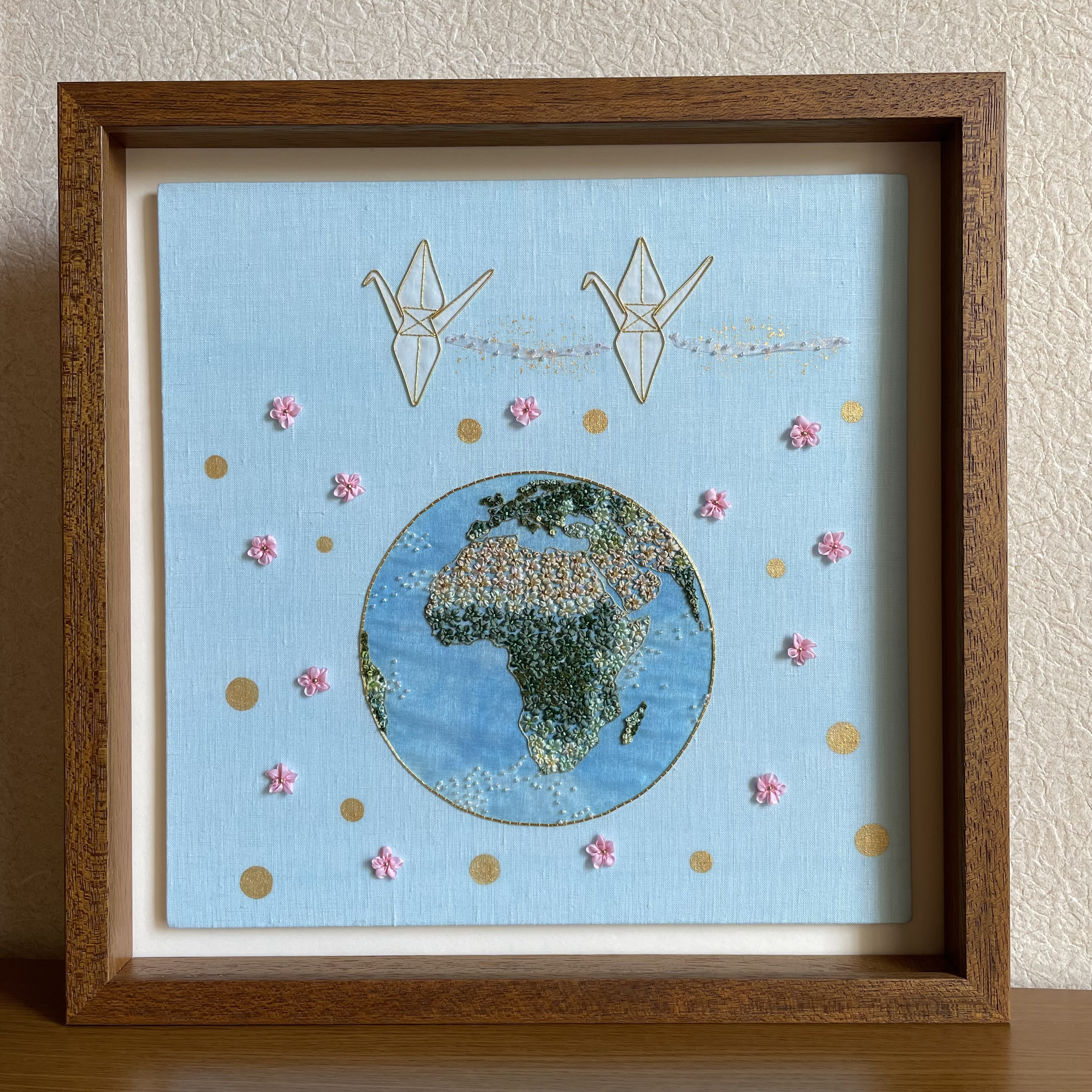 刺繍アート　mild climate