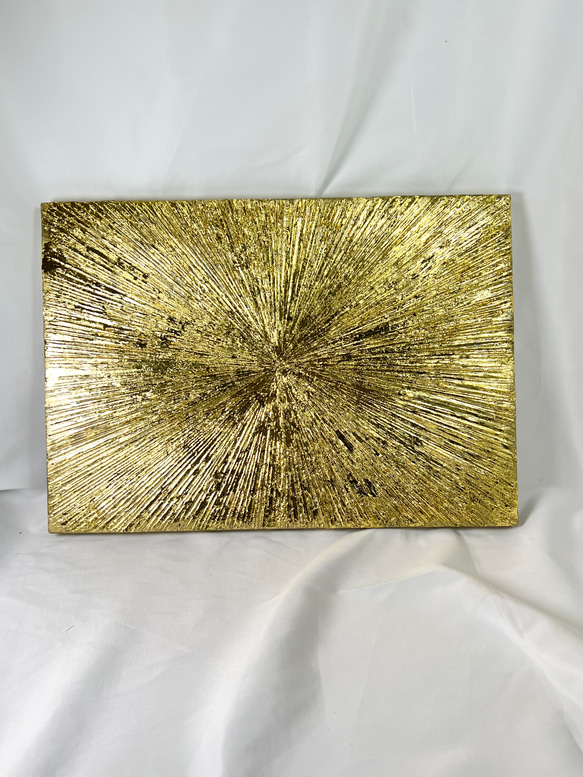 テクスチャアート/禅　和風アート　絵画　金箔　かっこいい　プレゼント　金箔埋め尽くし　立体アート 