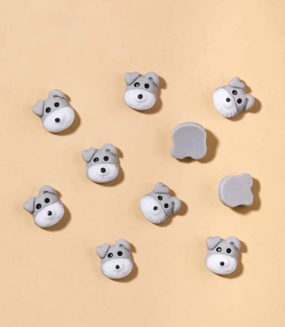 ミニチュア シュナウザー デコパーツ10個セット デコパーツ