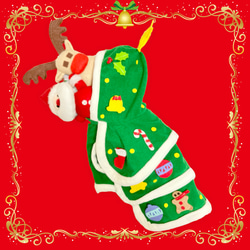 犬服　サンタ　ツリー　ポンチョ　クリスマス　ウェア　おもしろ　SS〜LL 数量限定 3枚目の画像