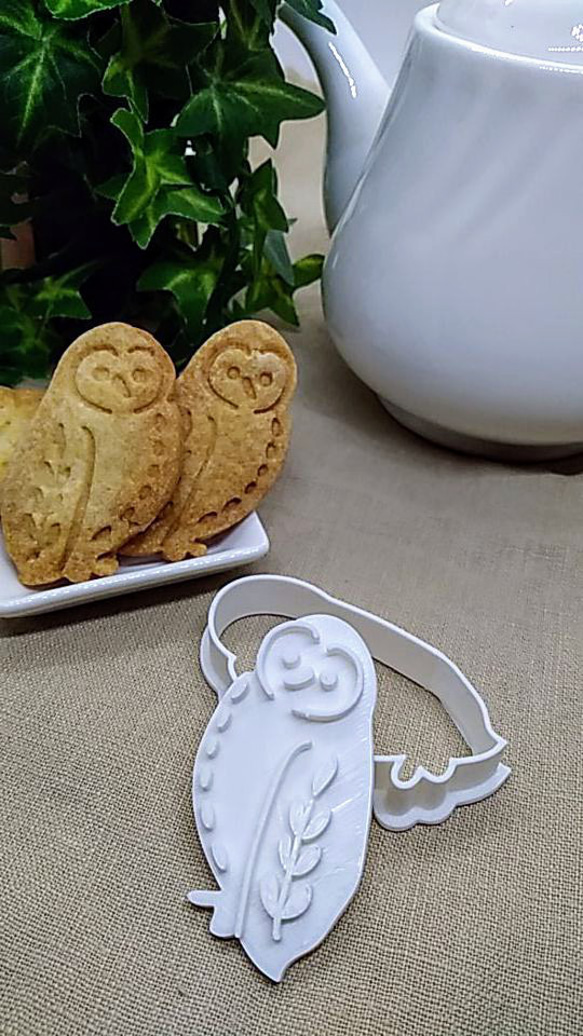 ♪貓頭鷹形狀的餅乾模具/Owl-shaped cookie cutter 第2張的照片