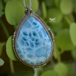 高品質 larimar 花邊吊墜 824 第10張的照片