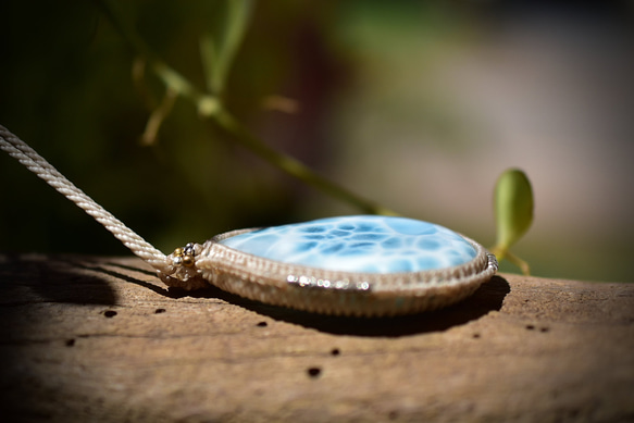 高品質 larimar 花邊吊墜 824 第9張的照片