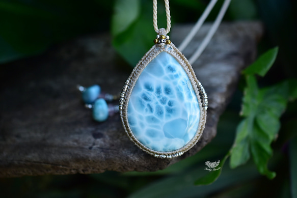 高品質 larimar 花邊吊墜 824 第1張的照片