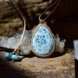 高品質 larimar 花邊吊墜 824 第7張的照片