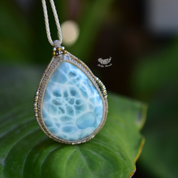 高品質 larimar 花邊吊墜 824 第3張的照片