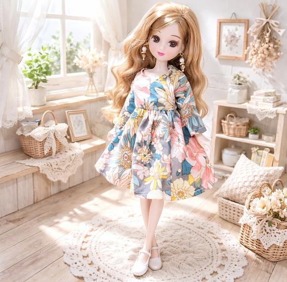 オーダー用　花柄　ハンドメイド　りかちゃん 服 オーダー用 花柄 ハンドメイド りかちゃん 服 【公式通販】