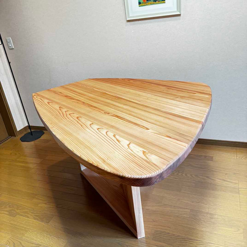 八溝杉175x135cm 厚材変形型テーブル(M21type) ダイニングテーブル