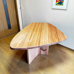 八溝杉175x135cm 厚材変形型テーブル(M21type) 9枚目の画像