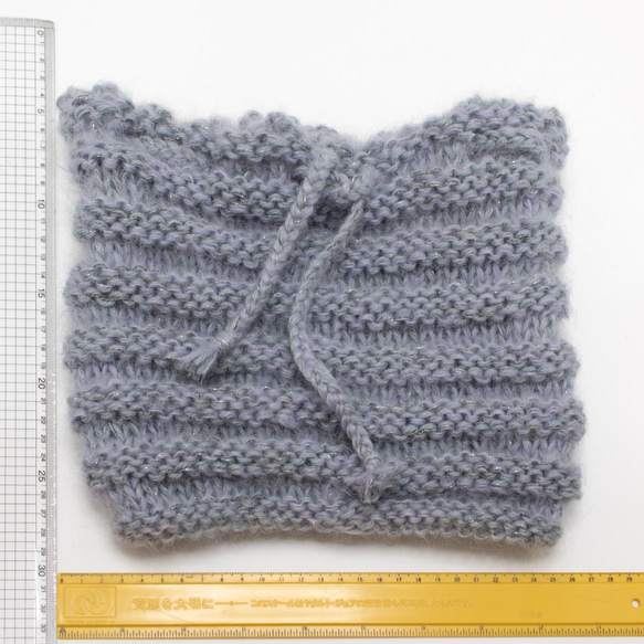 手編み　アンゴラ混のニット帽（ネックウォーマー）　A221210 6枚目の画像