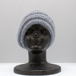 手編み　アンゴラ混のニット帽（ネックウォーマー）　A221210 2枚目の画像