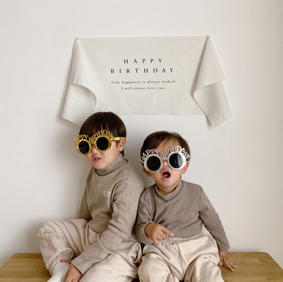 ［ Birthday Tapestry ］wide - simple - | コットンリネン | 誕生日飾り | 誕生日 17枚目の画像