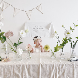 ［ Birthday Tapestry ］wide - simple - | コットンリネン | 誕生日飾り | 誕生日 10枚目の画像