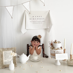 ［ Birthday Tapestry ］wide - simple - | コットンリネン | 誕生日飾り | 誕生日 15枚目の画像