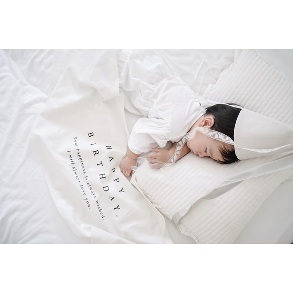 ［ Birthday Tapestry ］wide - simple - | コットンリネン | 誕生日飾り | 誕生日 8枚目の画像