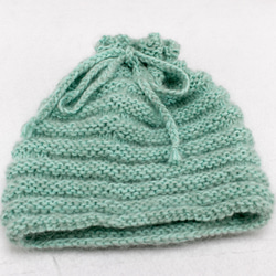 手編み　アンゴラ混のニット帽（ネックウォーマー）A221211 5枚目の画像