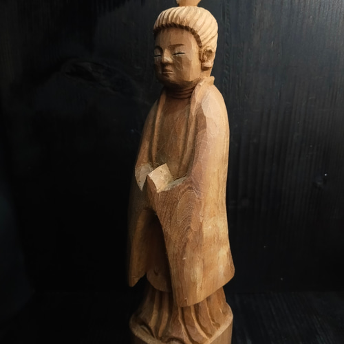 修縁堂】最高級 木彫仏像 地蔵菩薩座像 彫刻 ミニ 豪華！ 総柘植
