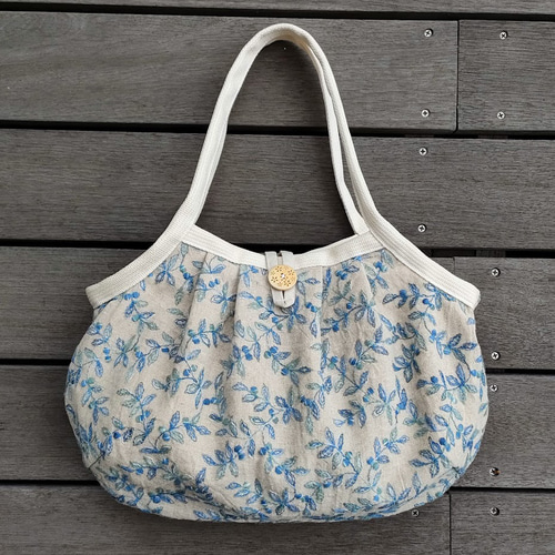 ハンドメイド リネン トートバッグ ボタニカル刺繍 【公式通販】