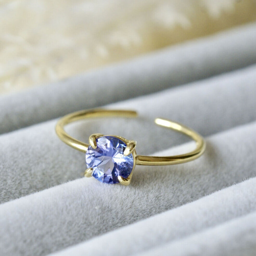 タンザナイト指輪 18K 0.51ct 10号