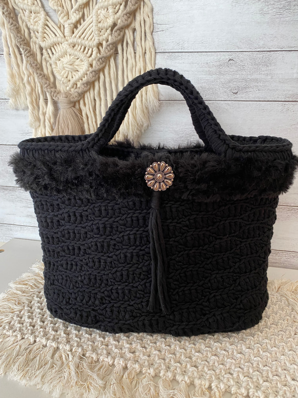 ファー付きTシャツヤーンバッグ その他バッグ yuriyaman 通販 15102670  