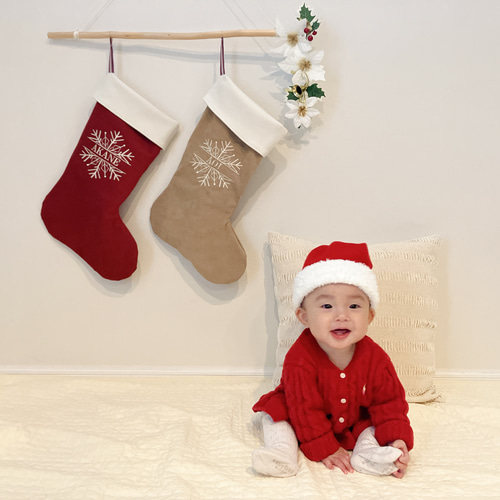 個数限定 シックで可愛いクリスマスソックス 海外で大人気なシンプルな