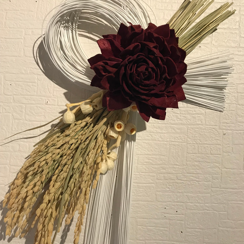 お正月飾り しめ飾り 白 しめ縄・しめ飾り licom 通販 15102931