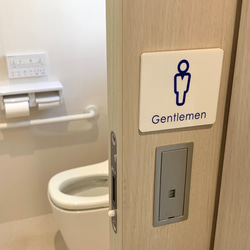 【送料無料】トイレサインプレート gentleman 男性用 toilet お手洗い ドアサイン WC 女性用 3枚目の画像