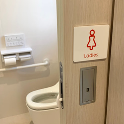 【送料無料】トイレサインプレート ladies 女性用 toilet お手洗い ドアサイン WC 男性用 3枚目の画像