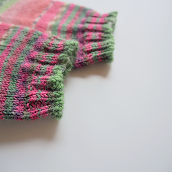 手編みの靴下　子供用サイズ19cm 3枚目の画像