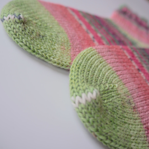 手編みの靴下　子供用サイズ19cm 5枚目の画像