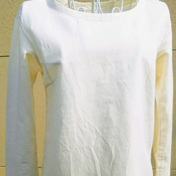 ヘンプ（大麻100％）　セットアップブラウス  布帛の長袖Tシャツ　レディースS〜L  ⭐️受注製作品 3枚目の画像