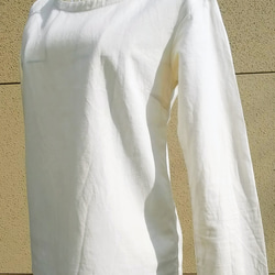 ヘンプ（大麻100％）　セットアップブラウス  布帛の長袖Tシャツ　レディースS〜L  ⭐️受注製作品 2枚目の画像