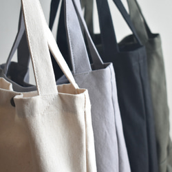 再販☆縦型ミニトートバッグボタン付き/ジムバッグ/11号帆布/シンプル 16枚目の画像