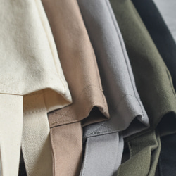 再販☆縦型ミニトートバッグボタン付き/ジムバッグ/11号帆布/シンプル 14枚目の画像