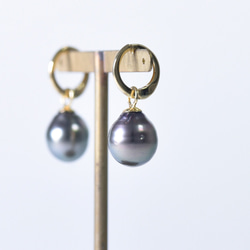 BlackPearl / K18YG earring 【like earrings】 3枚目の画像