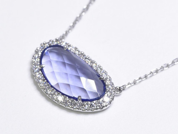 Tanzanite_1.35ct/Diamond_0.17ct pt950 Necklace 【Procyon/プロキオ 2枚目の画像